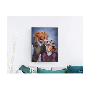 Die Stiefbrüder - Personalisiertes Haustierportrait auf Leinwand