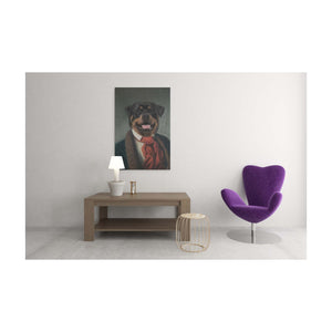 Der romantische Komponist - Personalisiertes Haustierportrait auf Leinwand