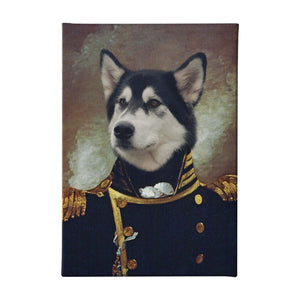 Der Admiral - Personalisiertes Haustierportrait auf Leinwand