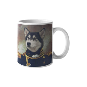 Der Admiral - Personalisiertes Haustierportrait als Tasse