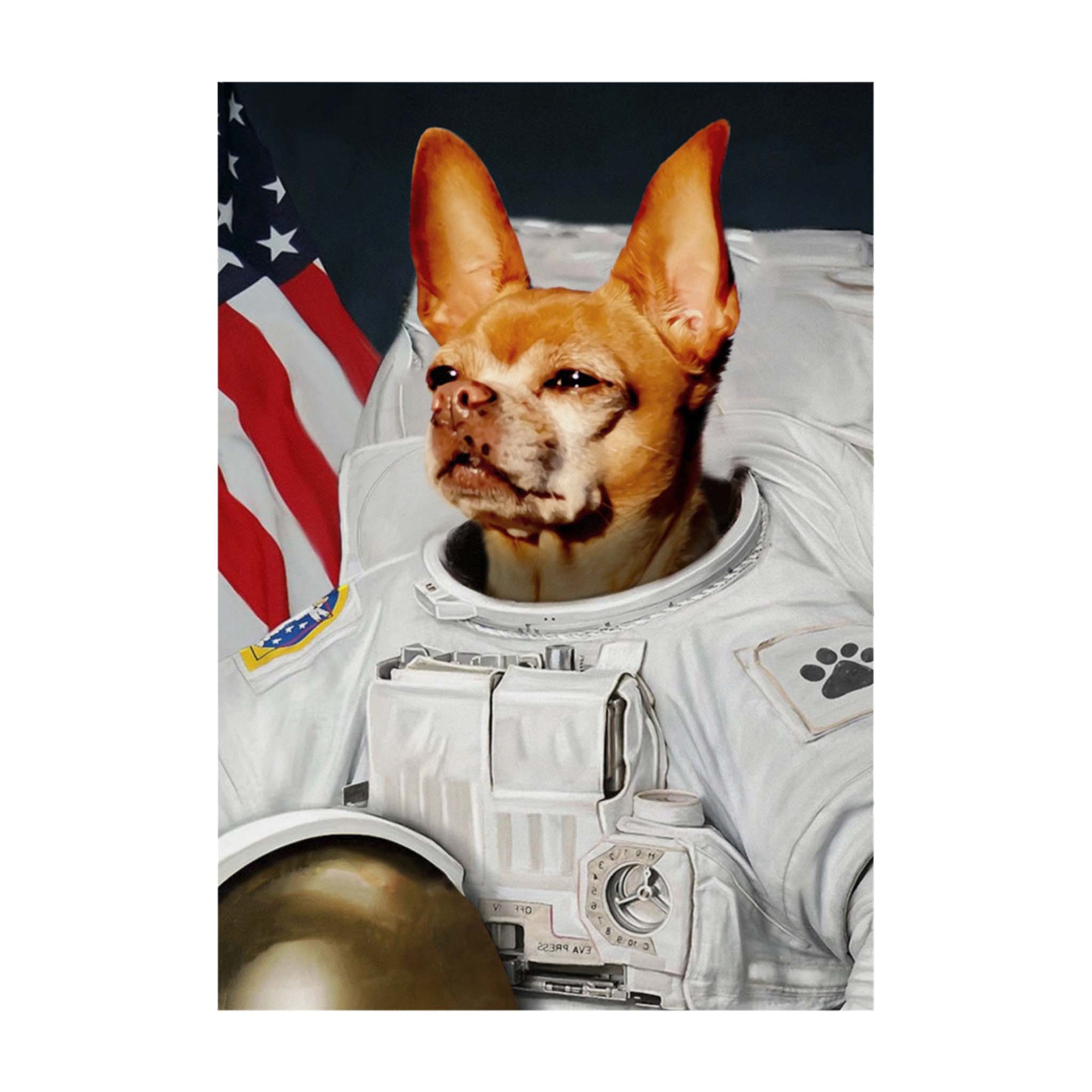 Der Astronaut - Personalisiertes Haustierportrait auf Poster