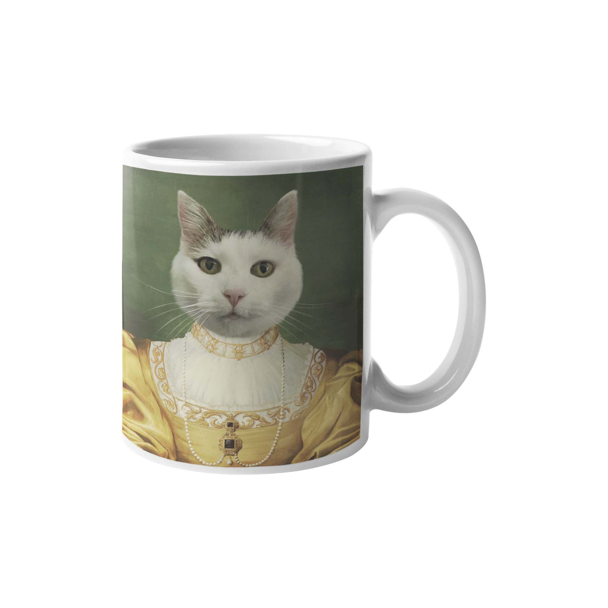 Das goldene Mädchen - Personalisiertes Haustierportrait als Tasse