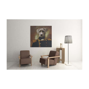 Der Admiral - Personalisiertes Haustierportrait auf Leinwand