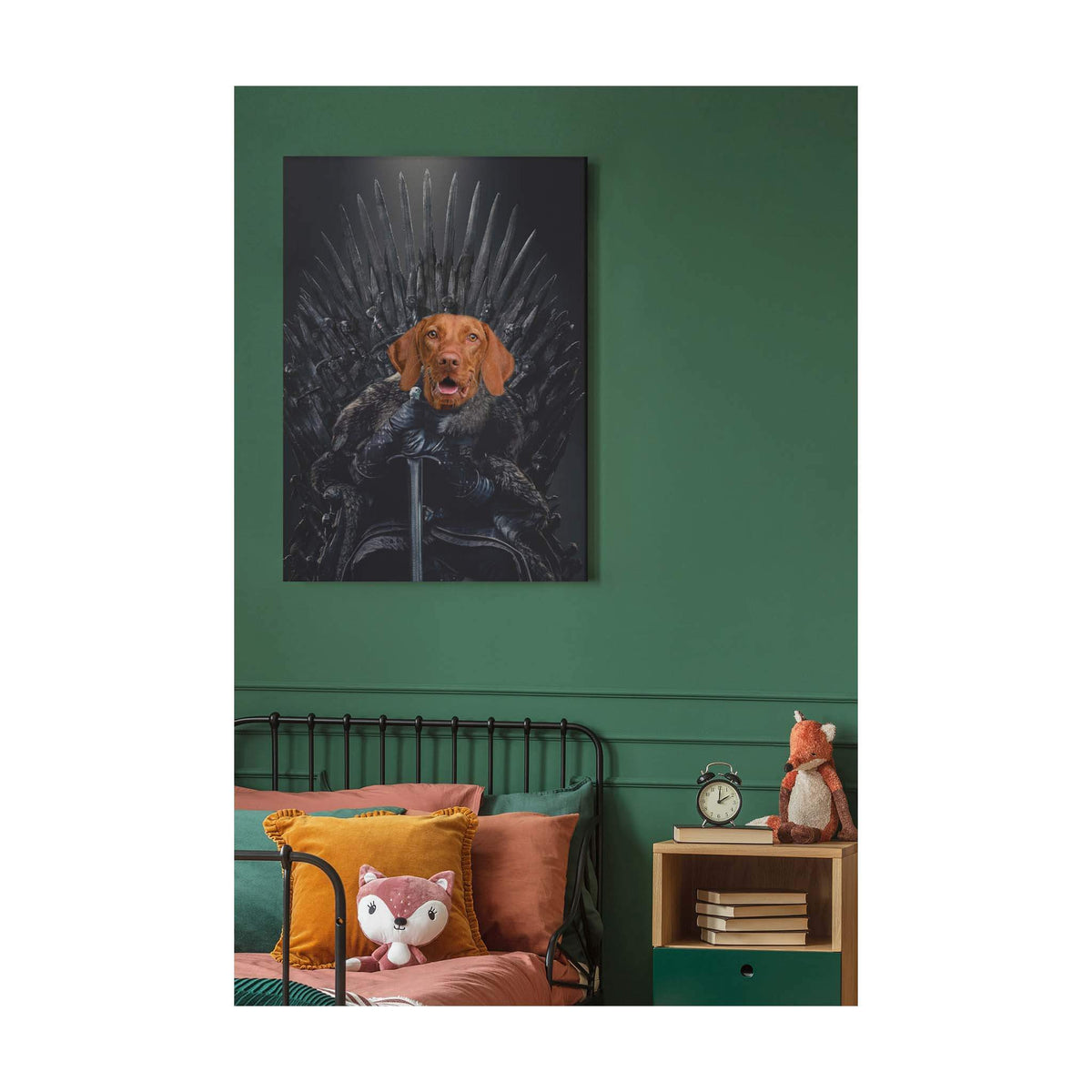 Der König des Nordens - Personalisiertes Haustierportrait auf Leinwand