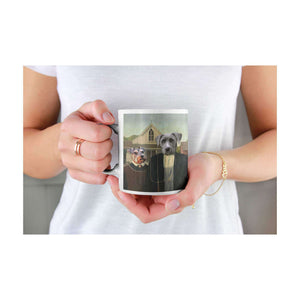 Das Bauernpärchen - Personalisiertes Haustierportrait als Tasse