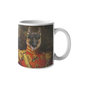 Der Leutnant - Personalisiertes Haustierportrait als Tasse