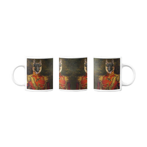 Der Leutnant - Personalisiertes Haustierportrait als Tasse