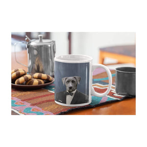 Der Gentleman - Personalisiertes Haustierportrait als Tasse