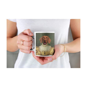 Das goldene Mädchen - Personalisiertes Haustierportrait als Tasse