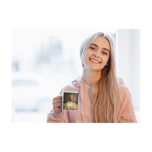 Das goldene Mädchen - Personalisiertes Haustierportrait als Tasse