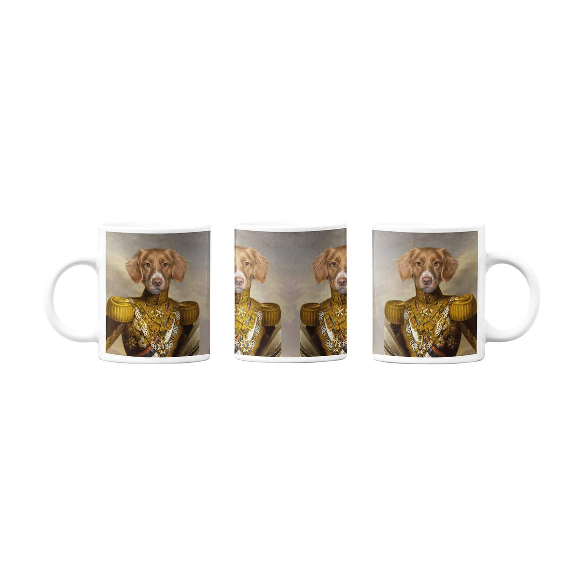 Der strahlende Held - Personalisiertes Haustierportrait als Tasse