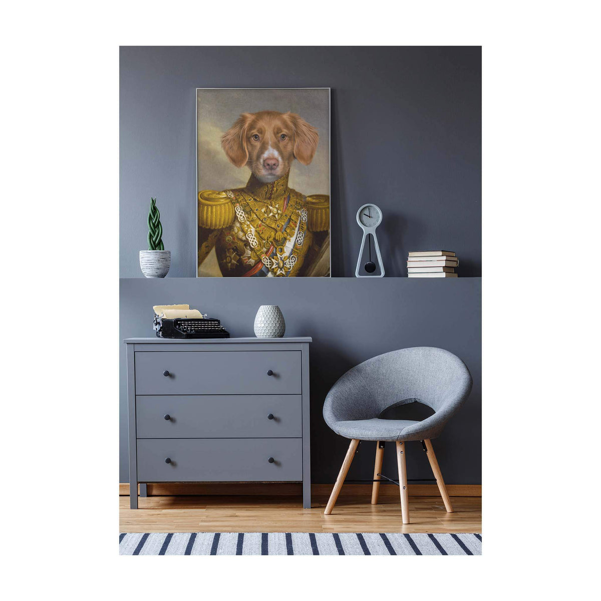 Der strahlende Held - Personalisiertes Haustierportrait auf Poster