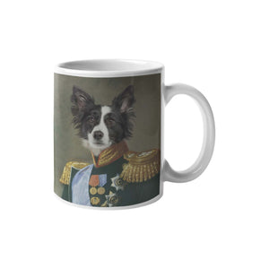 Der Offizier - Personalisiertes Haustierportrait als Tasse