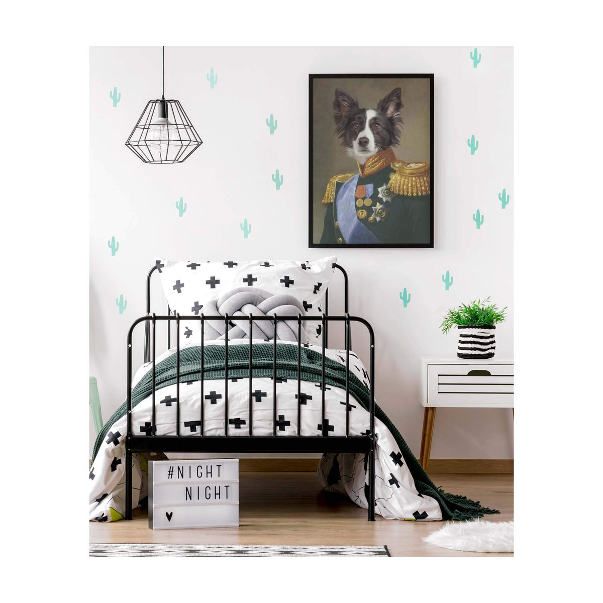 Der Offizier - Personalisiertes Haustierportrait auf Poster