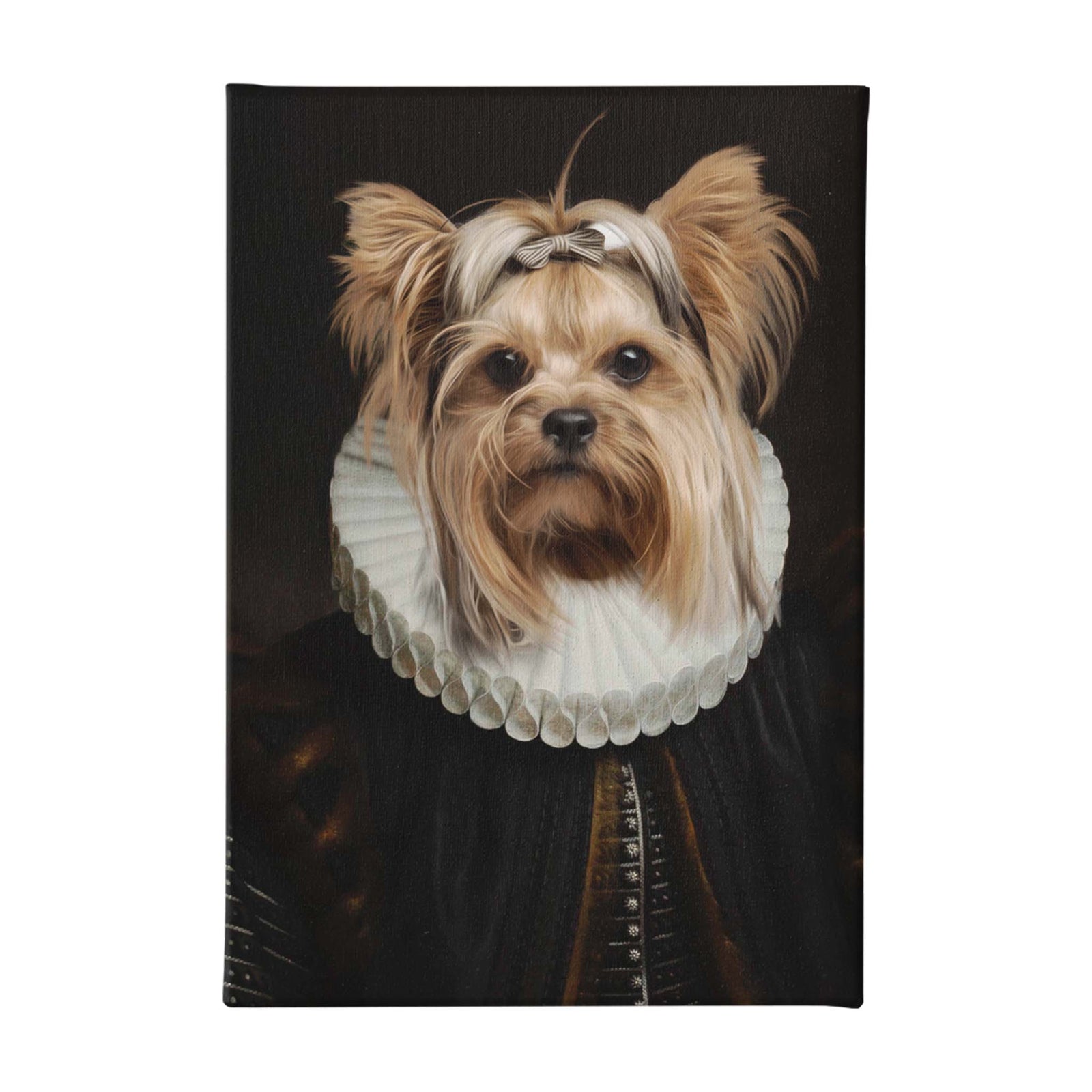 Die Baronin - Personalisiertes Haustierportrait auf Leinwand