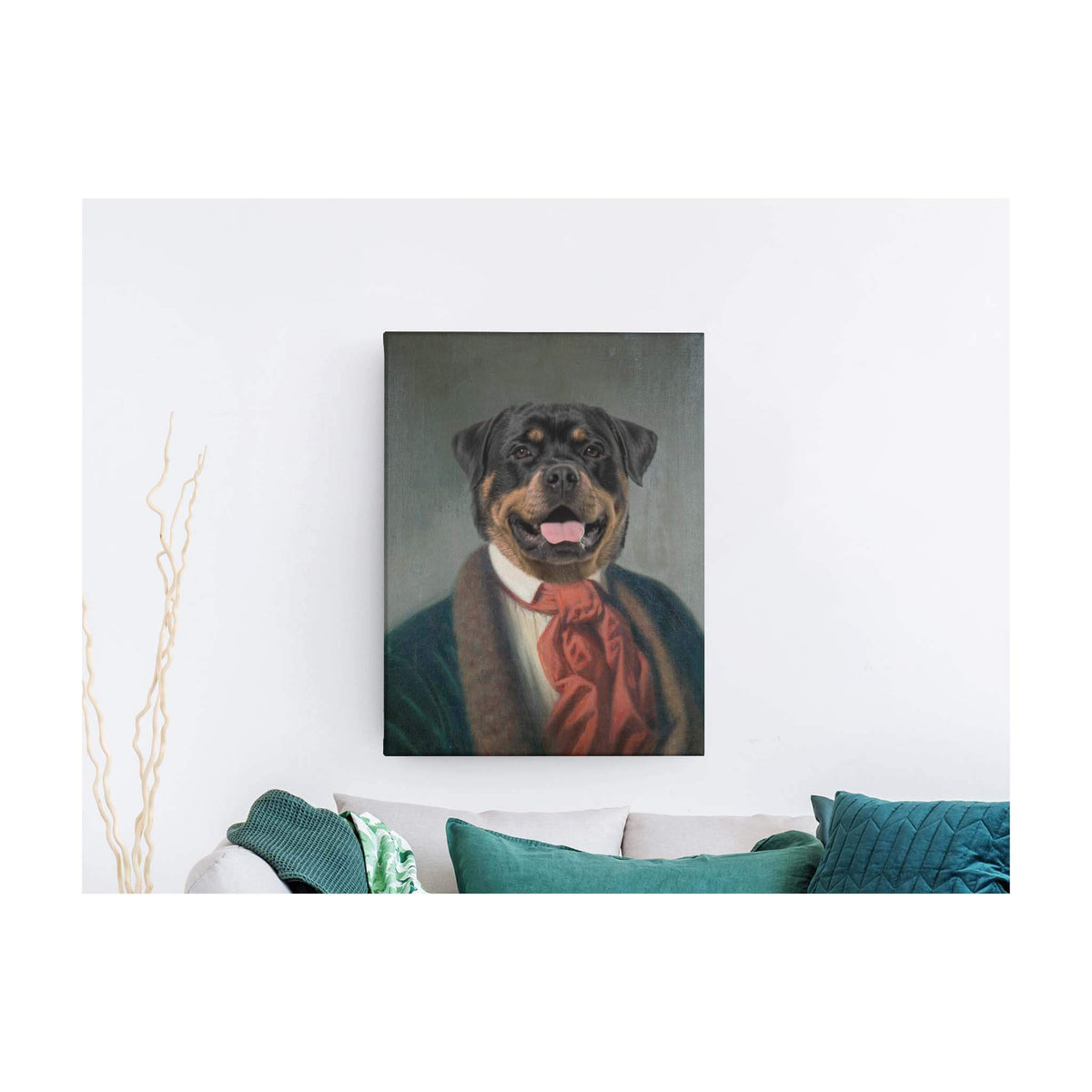 Der romantische Komponist - Personalisiertes Haustierportrait auf Leinwand