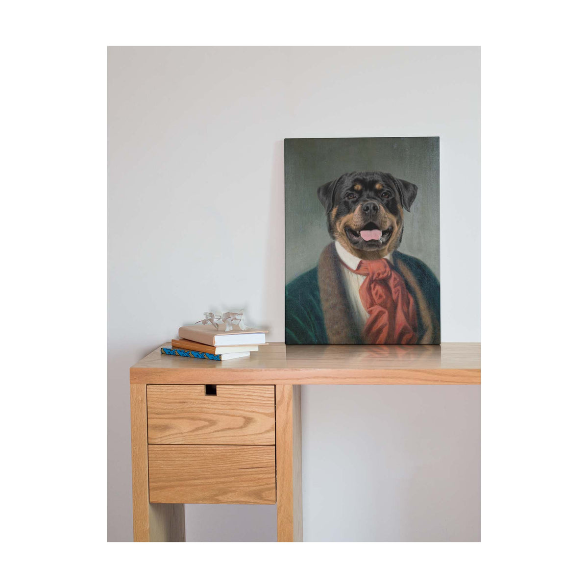 Der romantische Komponist - Personalisiertes Haustierportrait auf Leinwand