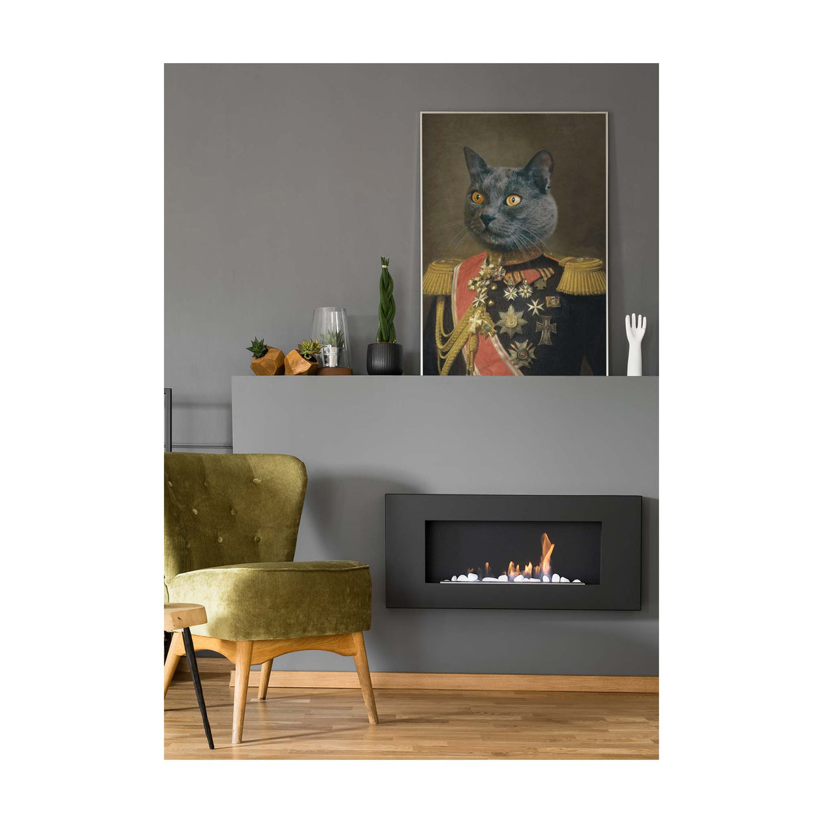 Der Baron - Personalisiertes Haustierportrait auf Poster